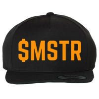 Microstrategy $Mstr Michael Saylor Bitcoin Wool Snapback Cap