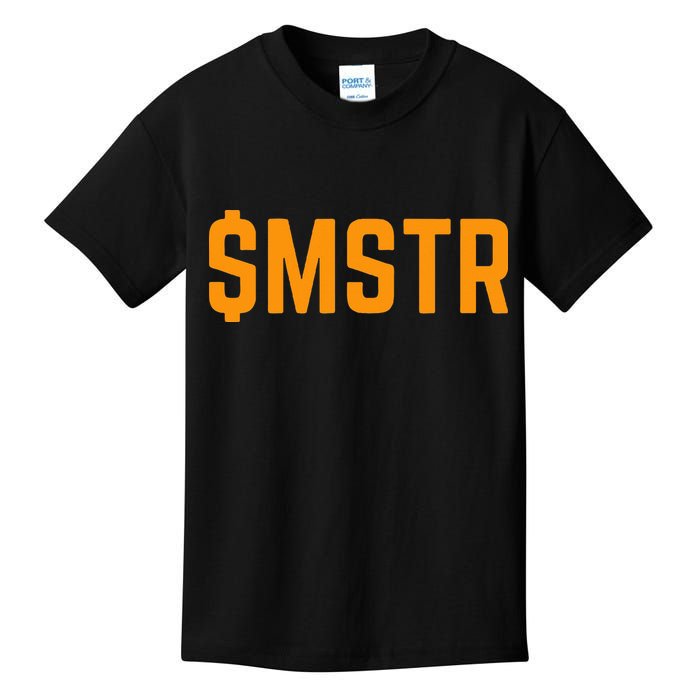 Microstrategy $Mstr Michael Saylor Bitcoin Kids T-Shirt