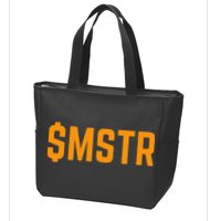 Microstrategy $Mstr Michael Saylor Bitcoin Zip Tote Bag