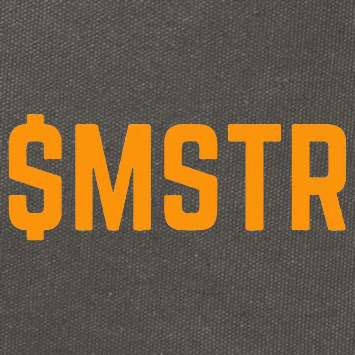 Microstrategy $Mstr Michael Saylor Bitcoin Cotton Canvas Backpack