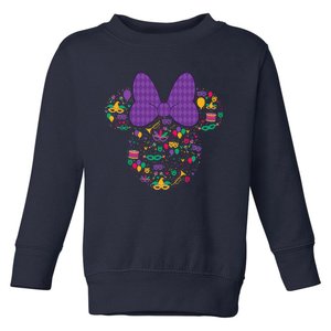 Minnie Mouse Mardi Gras Carnival Holiday Icon Toddler Sweatshirt