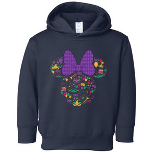 Minnie Mouse Mardi Gras Carnival Holiday Icon Toddler Hoodie