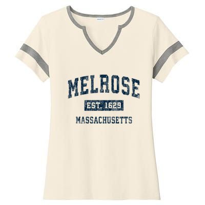 Melrose Massachusetts Ma Vintage Sports Ladies Halftime Notch Neck Tee