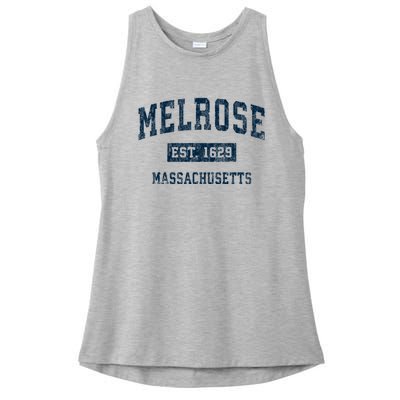 Melrose Massachusetts Ma Vintage Sports Ladies PosiCharge Tri-Blend Wicking Tank