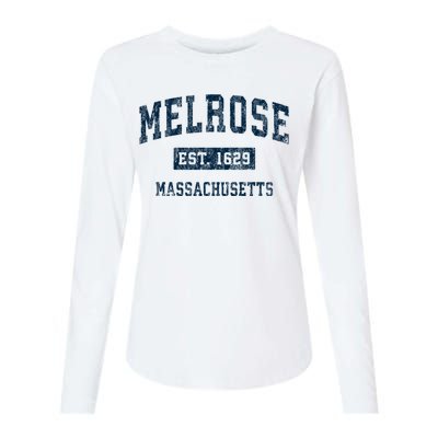 Melrose Massachusetts Ma Vintage Sports Womens Cotton Relaxed Long Sleeve T-Shirt