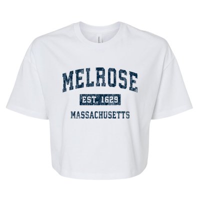 Melrose Massachusetts Ma Vintage Sports Bella+Canvas Jersey Crop Tee