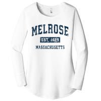 Melrose Massachusetts Ma Vintage Sports Women's Perfect Tri Tunic Long Sleeve Shirt