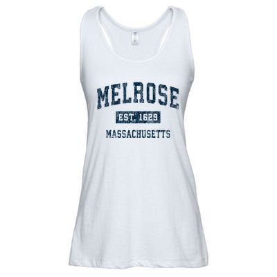 Melrose Massachusetts Ma Vintage Sports Ladies Essential Flowy Tank