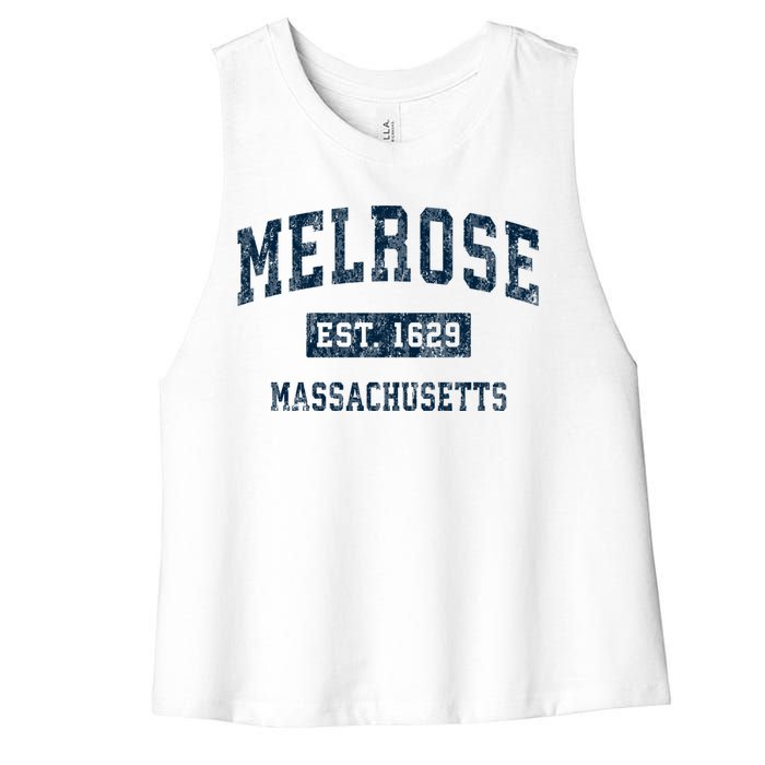 Melrose Massachusetts Ma Vintage Sports Women's Racerback Cropped Tank