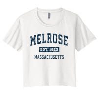 Melrose Massachusetts Ma Vintage Sports Women's Crop Top Tee