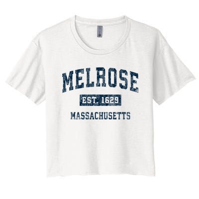 Melrose Massachusetts Ma Vintage Sports Women's Crop Top Tee