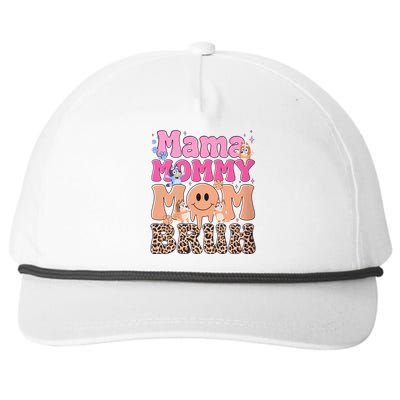 Mama Mommy Mom Bruh Family Matching MotherS Day Snapback Five-Panel Rope Hat