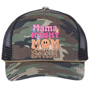 Mama Mommy Mom Bruh Family Matching MotherS Day Retro Rope Trucker Hat Cap