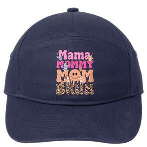 Mama Mommy Mom Bruh Family Matching MotherS Day 7-Panel Snapback Hat