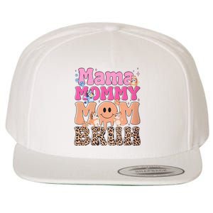 Mama Mommy Mom Bruh Family Matching MotherS Day Wool Snapback Cap