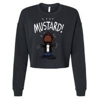 Mustard Meme Cropped Pullover Crew