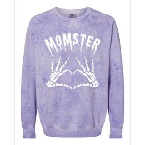 Momster Mommy Mother Monster Halloween Matching Costume Gift Colorblast Crewneck Sweatshirt