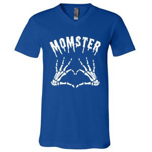 Momster Mommy Mother Monster Halloween Matching Costume Gift V-Neck T-Shirt