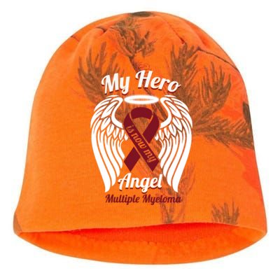 Multiple Myeloma My Hero Is Now My Angel Wings Gift Great Gift Kati - Camo Knit Beanie