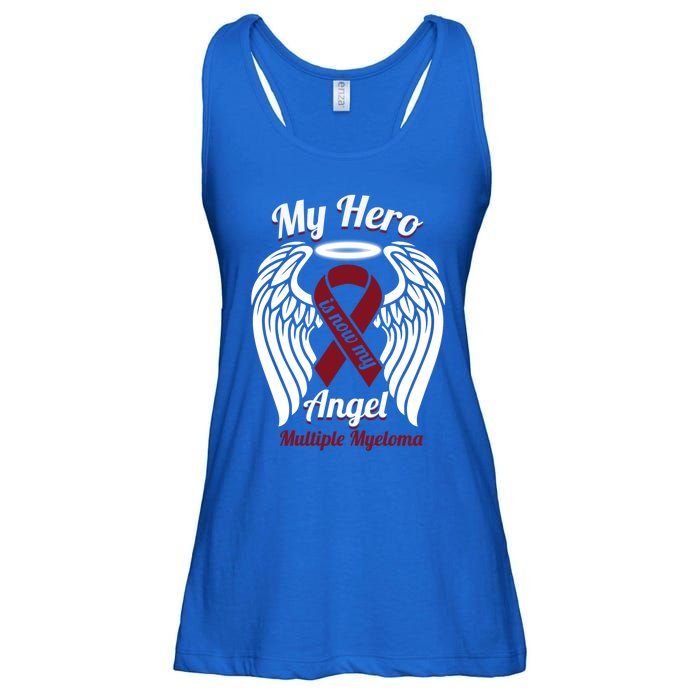 Multiple Myeloma My Hero Is Now My Angel Wings Gift Great Gift Ladies Essential Flowy Tank