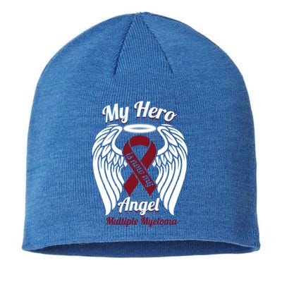 Multiple Myeloma My Hero Is Now My Angel Wings Gift Great Gift Sustainable Beanie