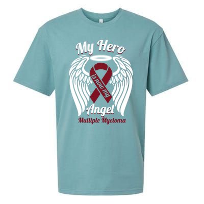 Multiple Myeloma My Hero Is Now My Angel Wings Gift Great Gift Sueded Cloud Jersey T-Shirt