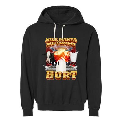 Milk Makes My Tummy Hurt Garment-Dyed Fleece Hoodie