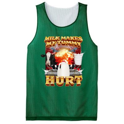 Milk Makes My Tummy Hurt Mesh Reversible Basketball Jersey Tank