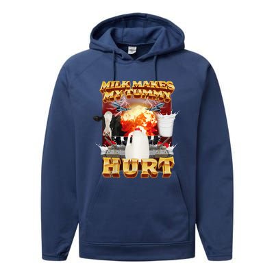 Milk Makes My Tummy Hurt Performance Fleece Hoodie