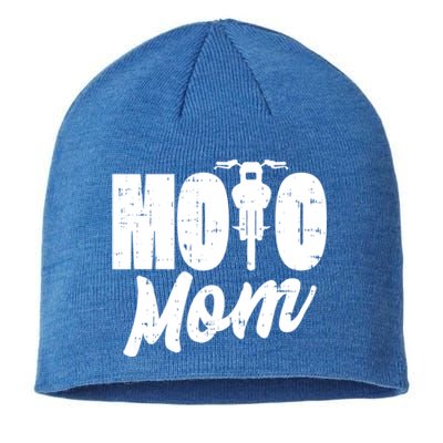 Moto Mom Motorcycle Motocross Dirt Bike Racing Gift Sustainable Beanie