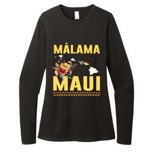 Malama Maui Malama Strong Hawaii Womens CVC Long Sleeve Shirt