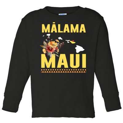 Malama Maui Malama Strong Hawaii Toddler Long Sleeve Shirt