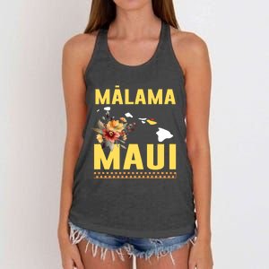 Malama Maui Malama Strong Hawaii Women's Knotted Racerback Tank