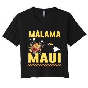 Malama Maui Malama Strong Hawaii Women's Crop Top Tee