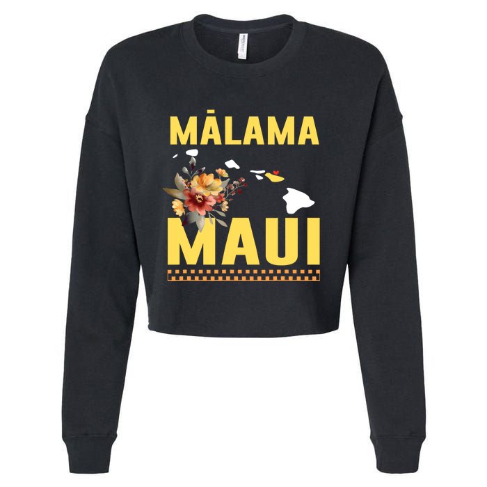 Malama Maui Malama Strong Hawaii Cropped Pullover Crew