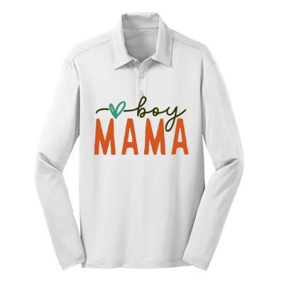 Mama Ma Mommy Mom Bruh Silk Touch Performance Long Sleeve Polo