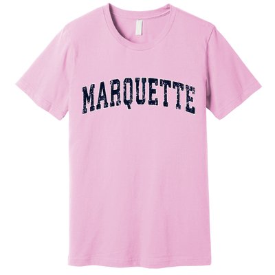 Marquette Michigan Mi Vintage Sports Premium T-Shirt