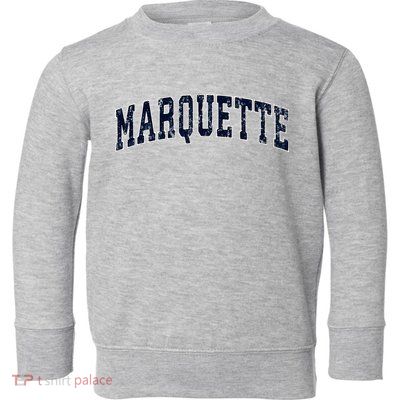 Marquette Michigan Mi Vintage Sports Toddler Sweatshirt