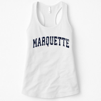 Marquette Michigan Mi Vintage Sports Womens Tank Top