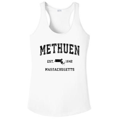 Methuen Massachusetts Ma Vintage Established Athletic Sports Design Ladies PosiCharge Competitor Racerback Tank