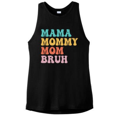 Mama Mommy Mom Bruh Funny Mothers Day For Mom Motherhood Ladies PosiCharge Tri-Blend Wicking Tank