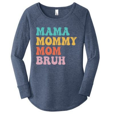 Mama Mommy Mom Bruh Funny Mothers Day For Mom Motherhood Women's Perfect Tri Tunic Long Sleeve Shirt