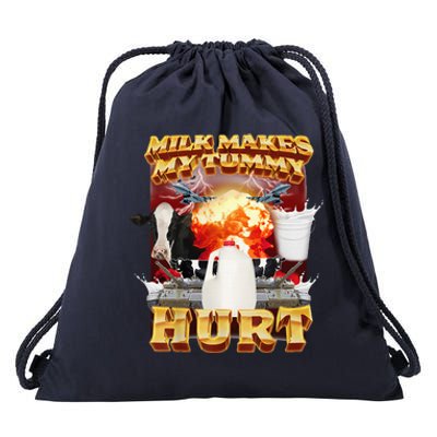 Milk Makes My Tummy Hurt Funny Drawstring Bag