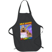 Milk Makes My Tummy Hurt Capybara Meme Culture Apron
