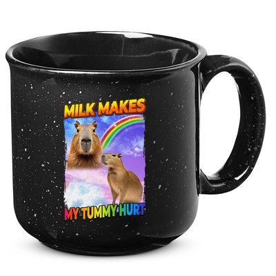 Milk Makes My Tummy Hurt Capybara Meme Culture 15oz Campfire Ceramic Mug