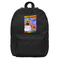Milk Makes My Tummy Hurt Capybara Meme Culture 16 in Basic Backpack