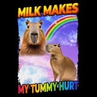 Milk Makes My Tummy Hurt Capybara Meme Culture 16 in Basic Backpack