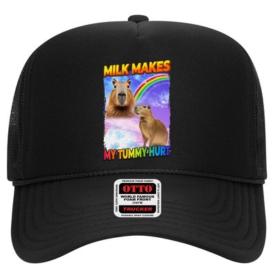 Milk Makes My Tummy Hurt Capybara Meme Culture Trucker Hat