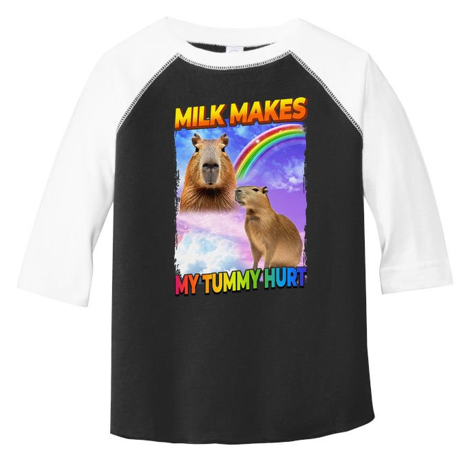Milk Makes My Tummy Hurt Capybara Meme Culture Toddler Fine Jersey T-Shirt