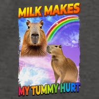 Milk Makes My Tummy Hurt Capybara Meme Culture Vector Backpack
